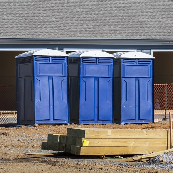 what is the expected delivery and pickup timeframe for the portable toilets in Kidder